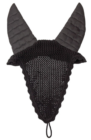 Long Bonnet Quilted Ears - Black