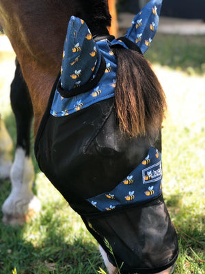 Fly Buster Fly Mask With Ears and Nose - Sassy Bee