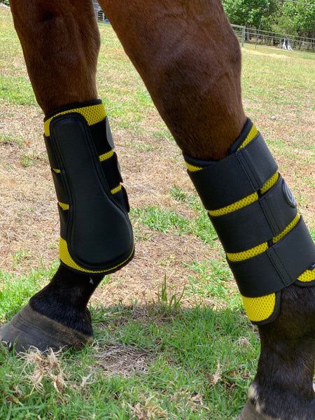 Yellow Mesh Ventilated Protection Boots – Mane Event Equestrian