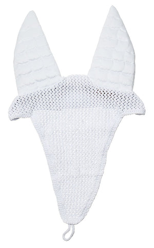 Long Bonnet Quilted Ears - White