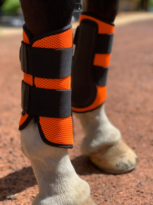 Orange Mesh Ventilated Protection Boots