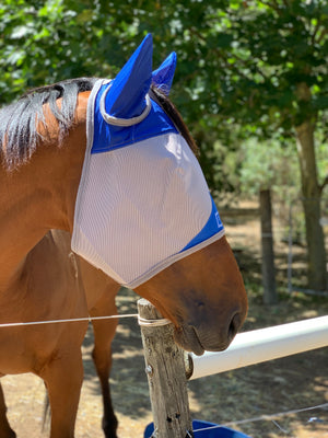 Fly Buster With Ears Fly Mask - Royal Blue