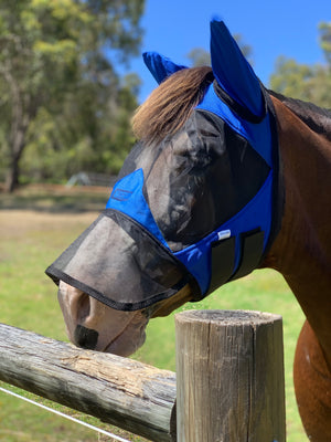 Fly Buster Fly Mask With Ears and Nose - Ultra Lightweight