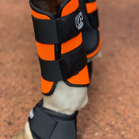 Orange riding outlet boots