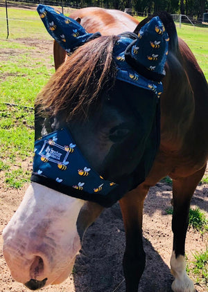 Fly Buster With Ears Fly Mask - Sassy Bee