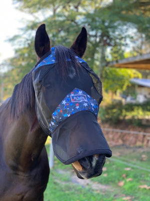 Fly Buster Long Nose Fly Mask - Starry Nights